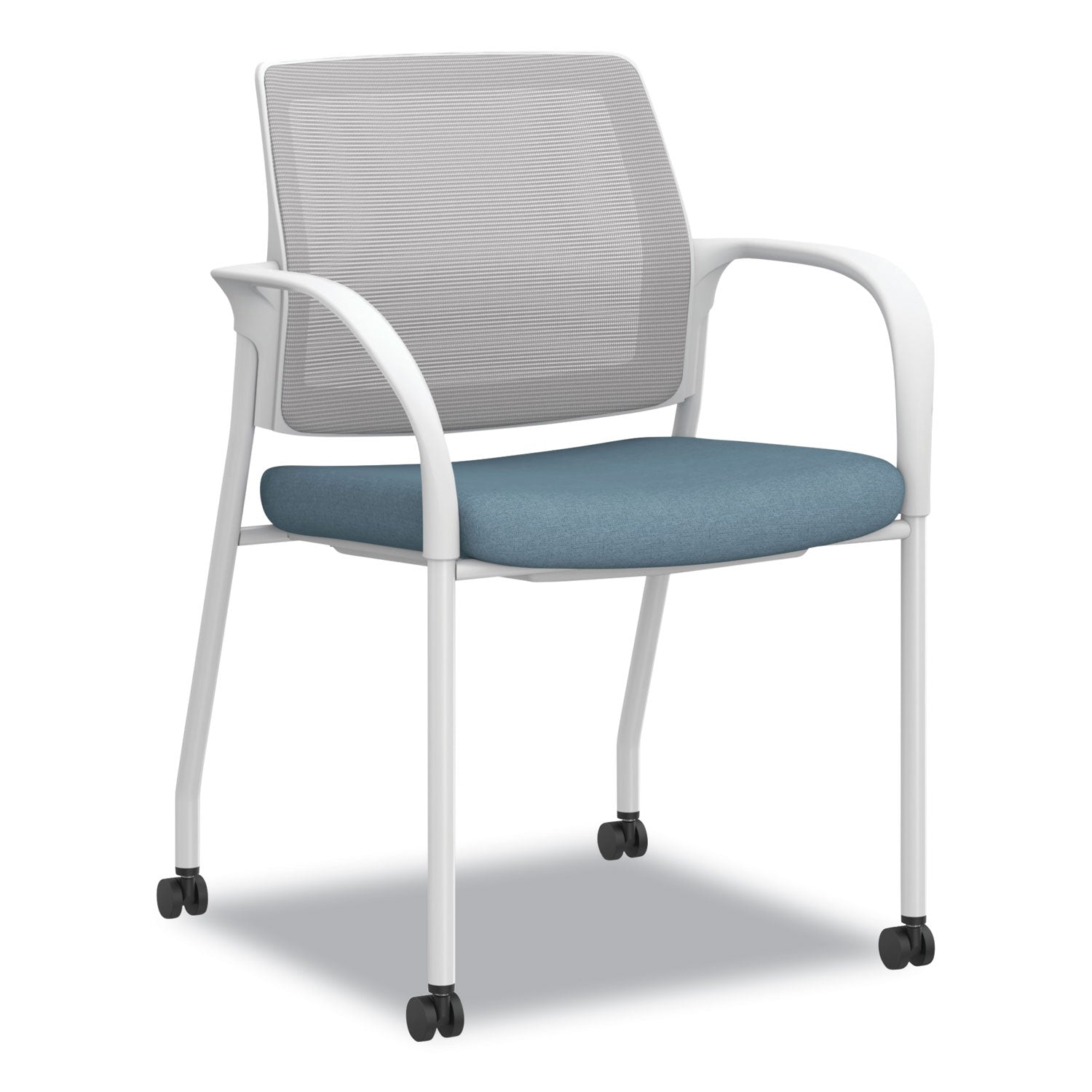 Mesh Back Mobile Stacking Chair | Carolina/White