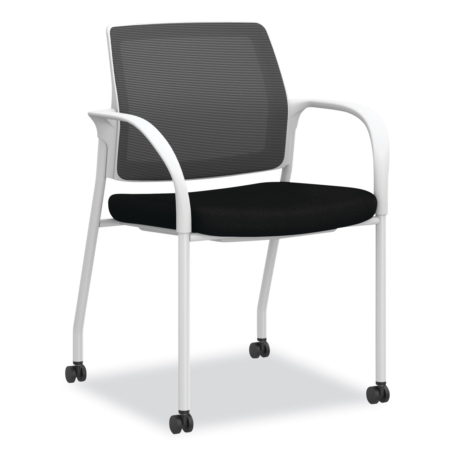 Mesh Back Mobile Stacking Chair | Black/White
