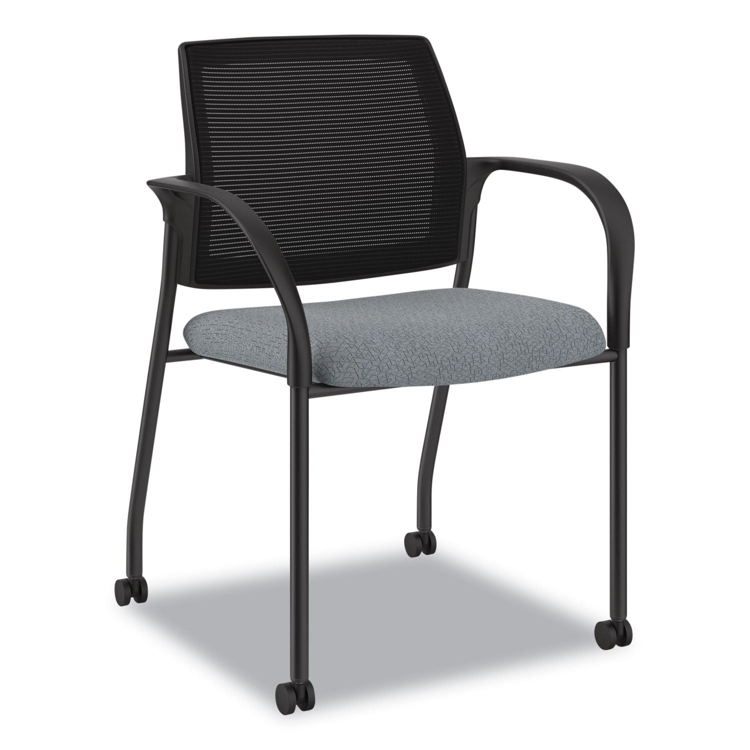 Mesh Back Mobile Stacking Chair | Basalt/Black
