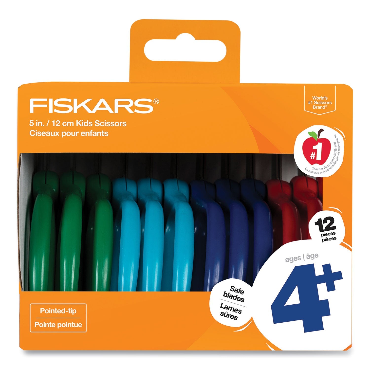 Kids Scissors Classpack | Pointed Tip | 12-Pack