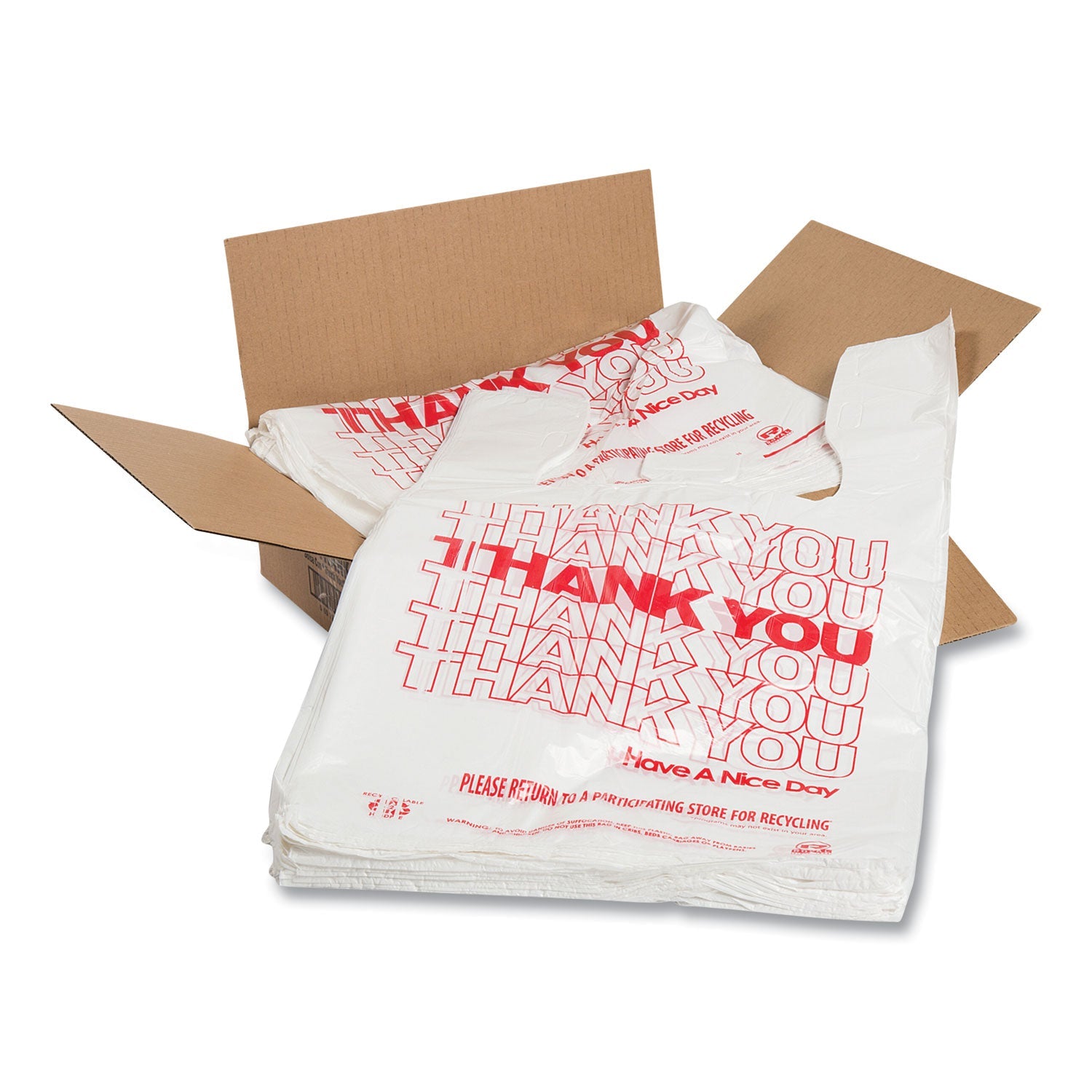 Thank You Bags | White/Red | 775-Count