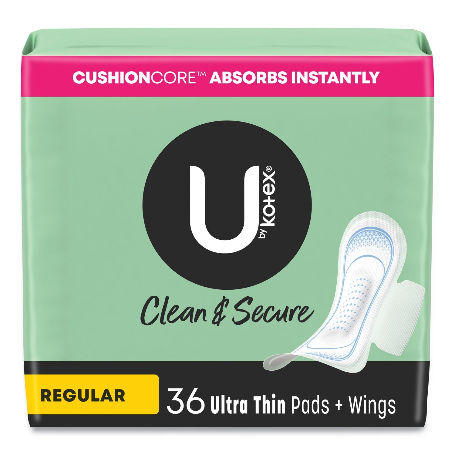 U by Kotex Security Ultrathin Pad | Regular, 36ct
