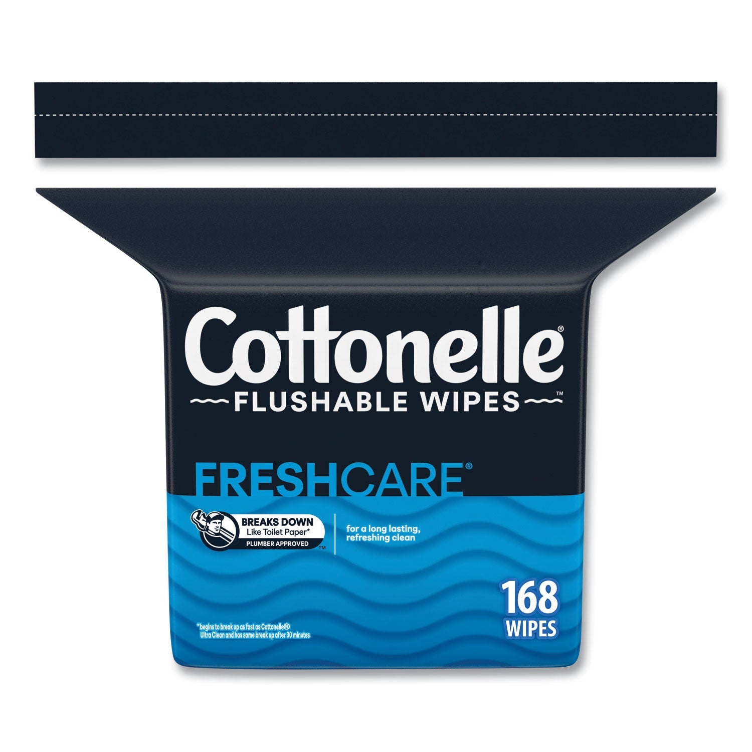 Cottonelle® Fresh Care Flushable Cleansing Cloths, 1-Ply, 5 x 7.25, White, 168/Pack