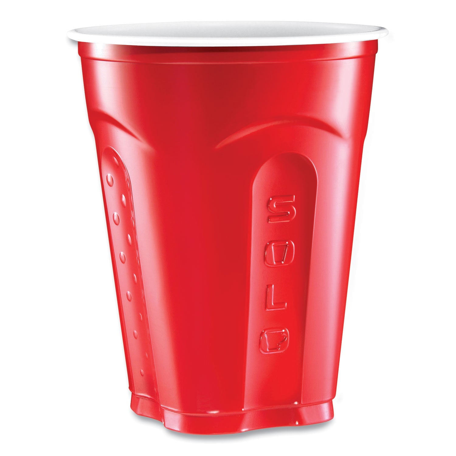 SOLO® Squared Plastic Party Cups, 18 oz, Red, 240/Carton
