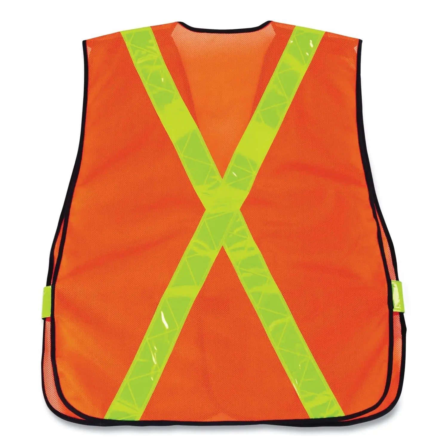 ergodyne® GloWear 8080BAX Non-Certified X-Back Hi-Vis Safety Vest, Polyester, One Size Fits Most, Orange/Yellow