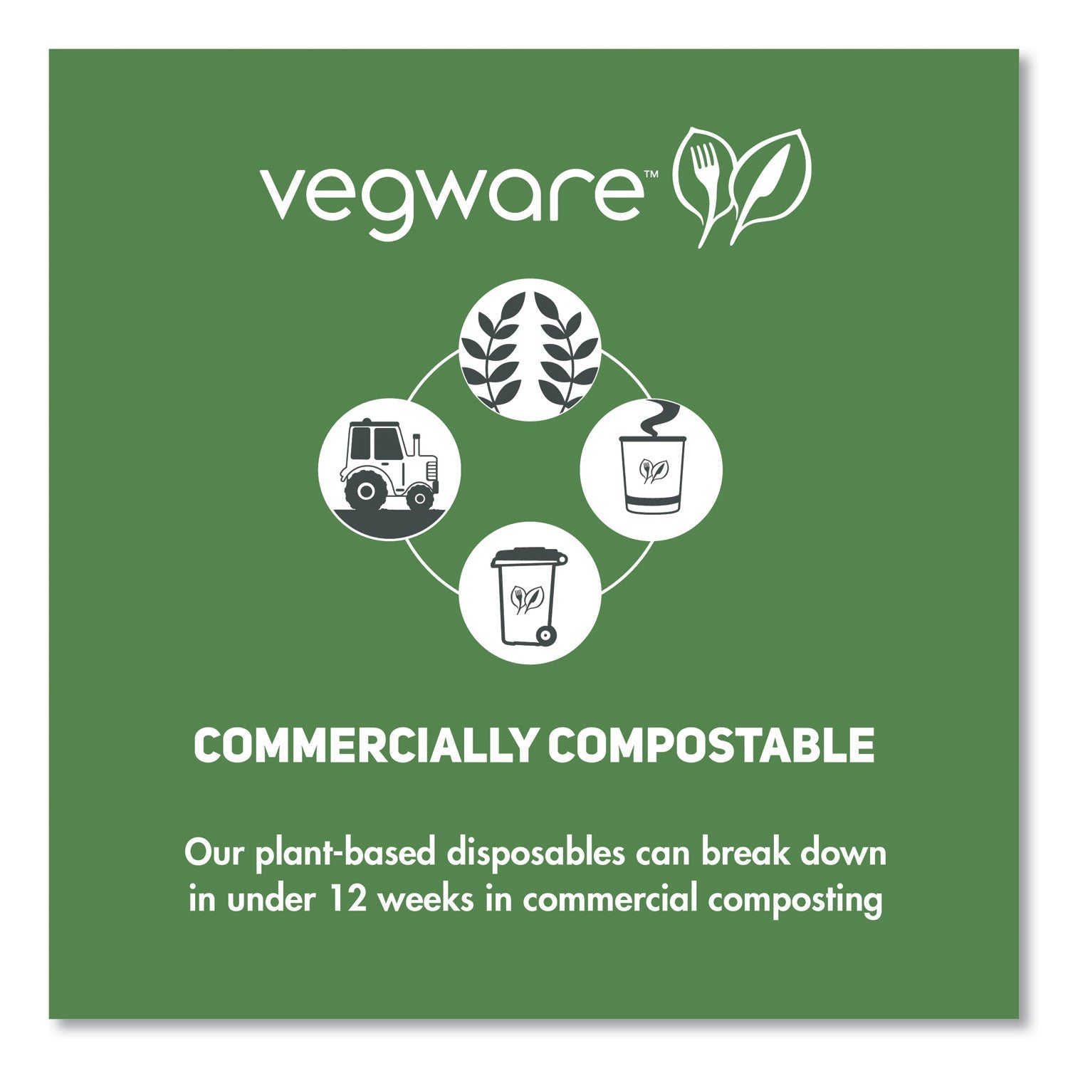 Vegware™ Nourish Molded Fiber Takeout Containers, Compostable, 6.1 x 9 x 2.9, Natural, Sugarcane, 200/Carton