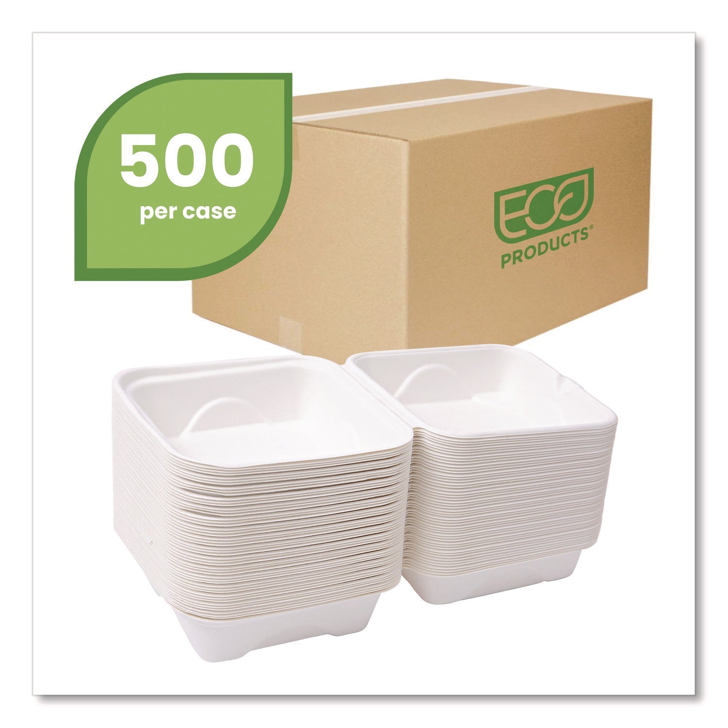 Eco-Products® GreenStripe Cold Cup Flat Lids, Fits 9 oz to 24 oz Cold Cups, Plastic, Clear, 100/Pack, 10 Packs/Carton