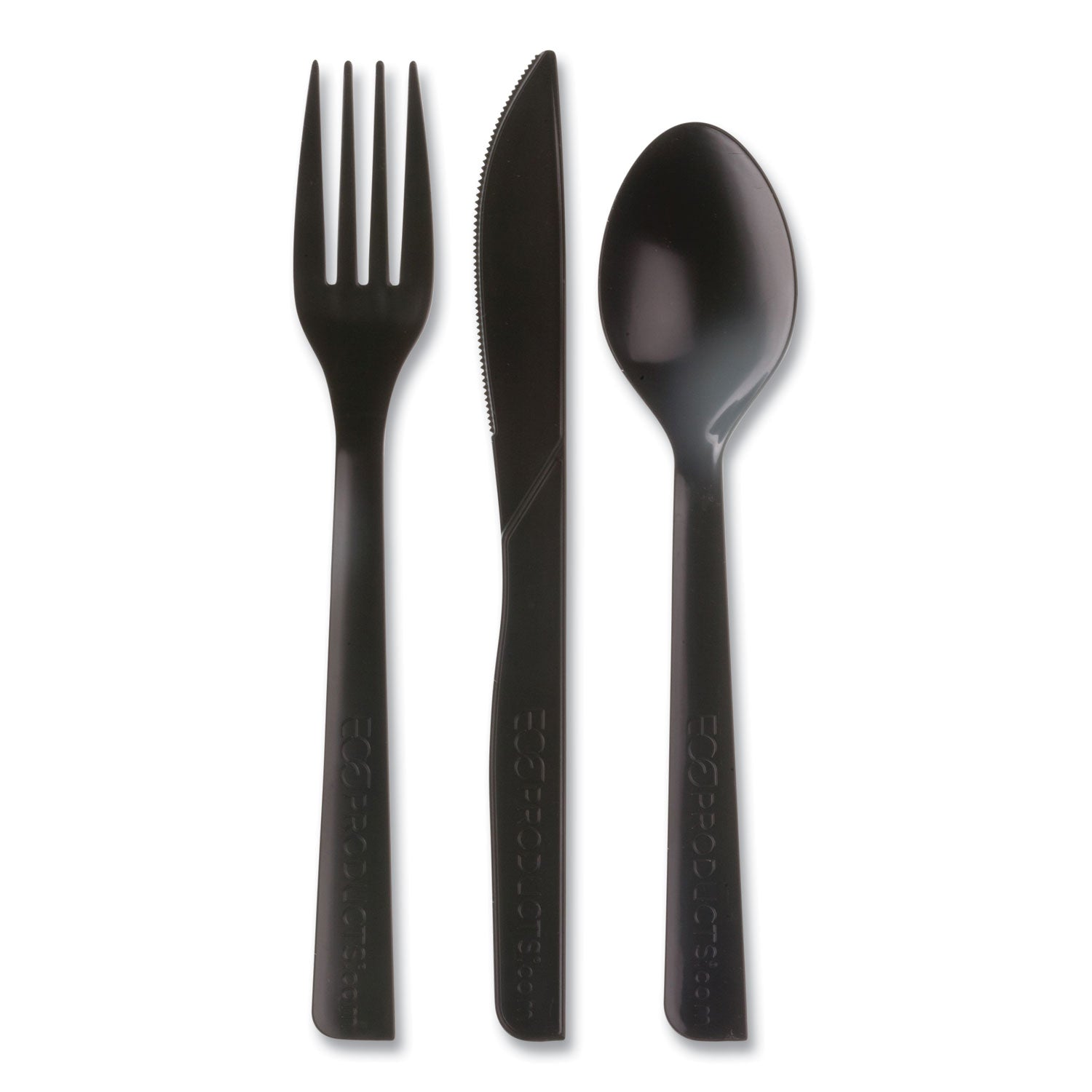 Recycled Content Cutlery Kit | Black, 250/Ctn