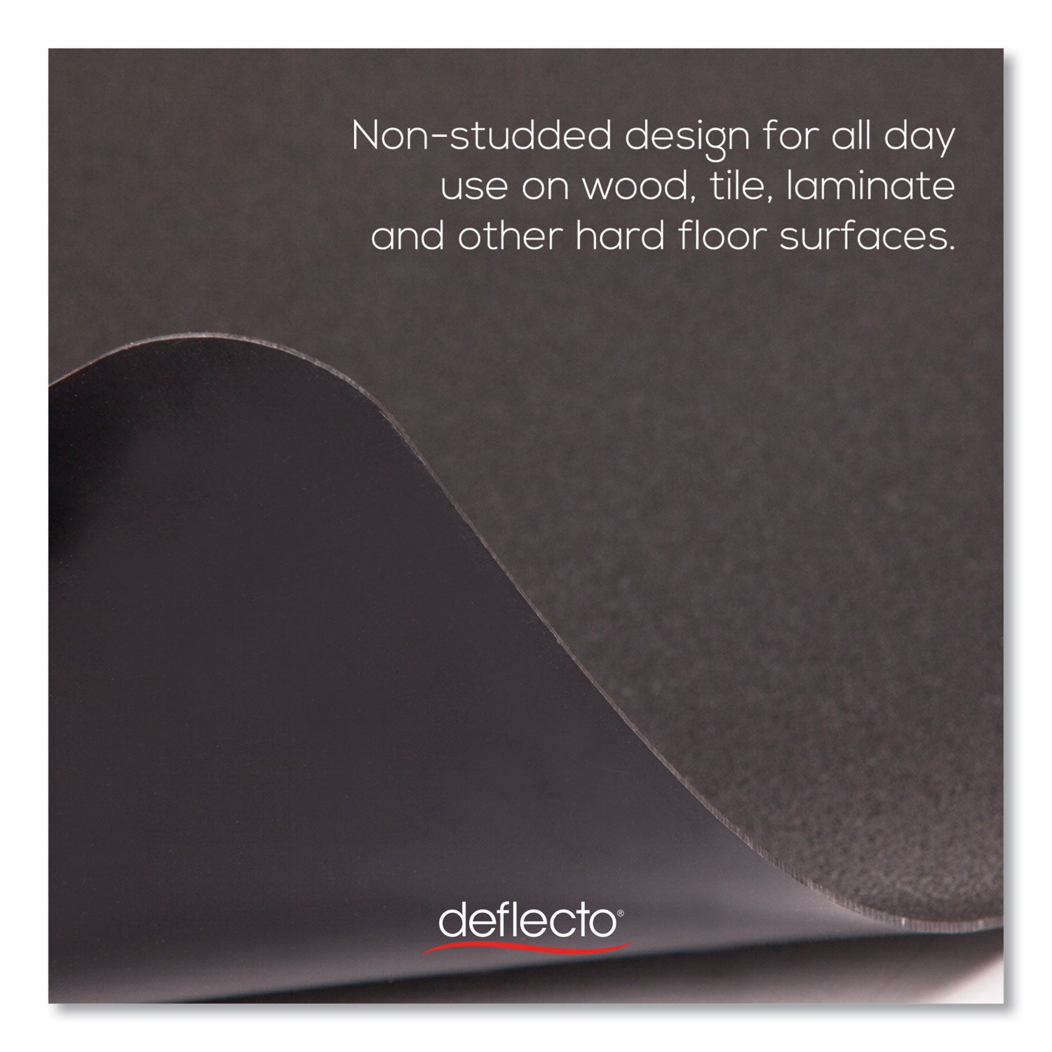 deflecto® Economat Hard Floor Chair Mat, Rectangular, 45 x 53, Black - Bloom Skins