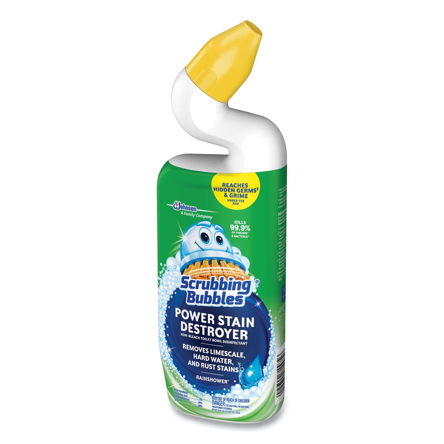Scrubbing Bubbles® Power Stain Destroyer Toilet Bowl Disinfectant, Rainshower Scent, 24 oz Bottle - Bloom Skins