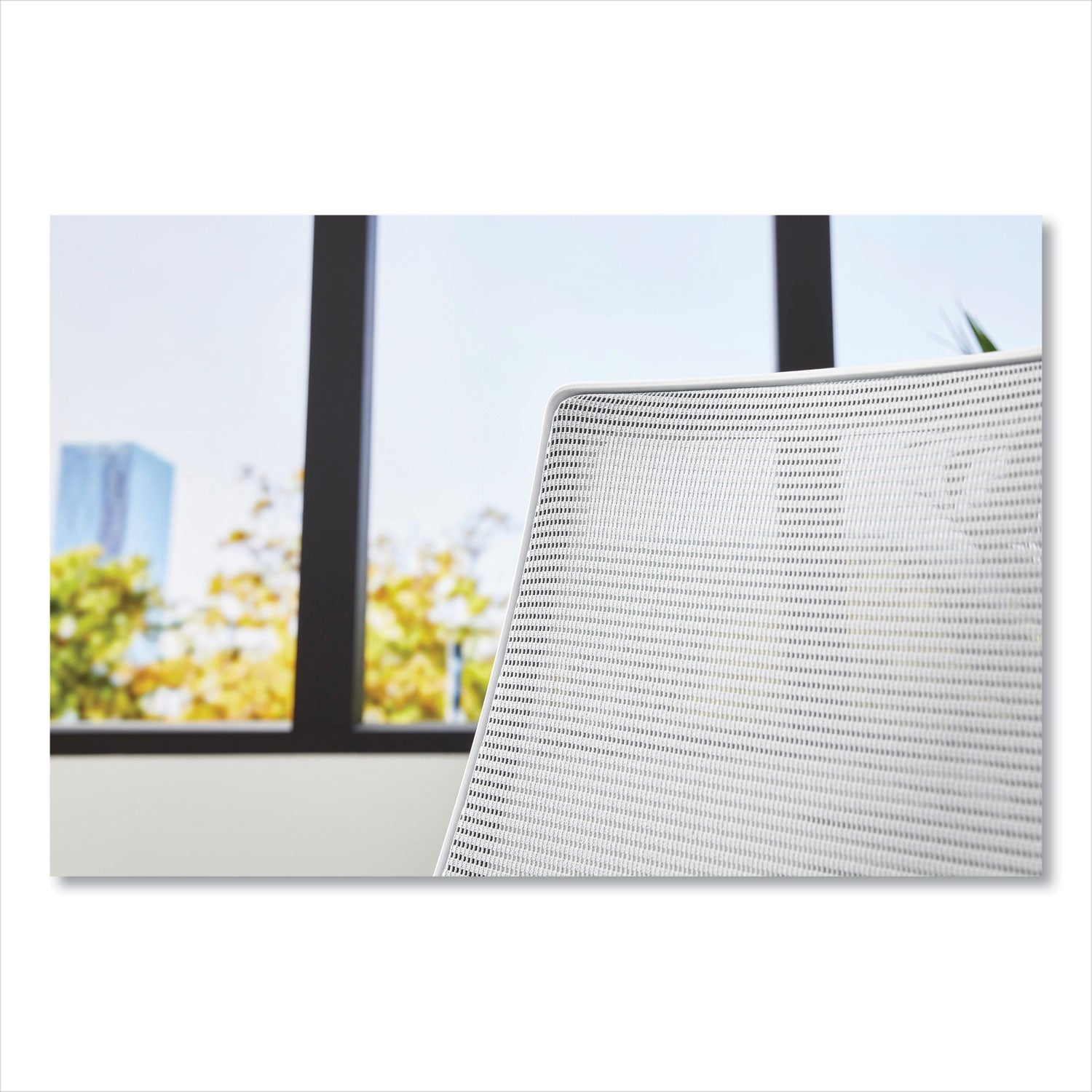 HON® Ignition 2.0 4-Way Stretch Mid-Back Mesh Task Chair, 17" to 21" Seat Height, Basalt Seat, Fog Back, Designer White Base - Bloom Skins