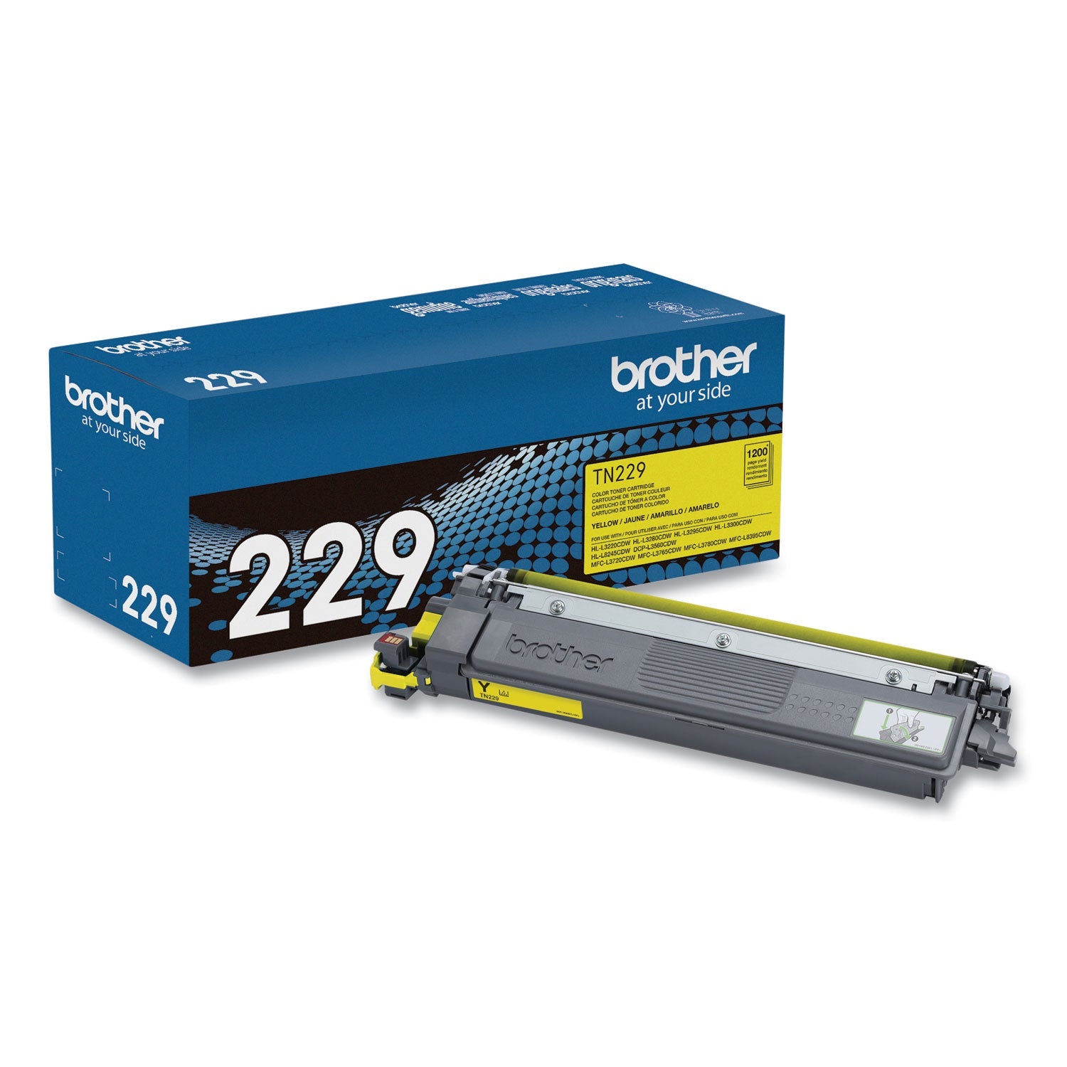 TTN229Y Toner | Brother | Yellow, 1200-Yield