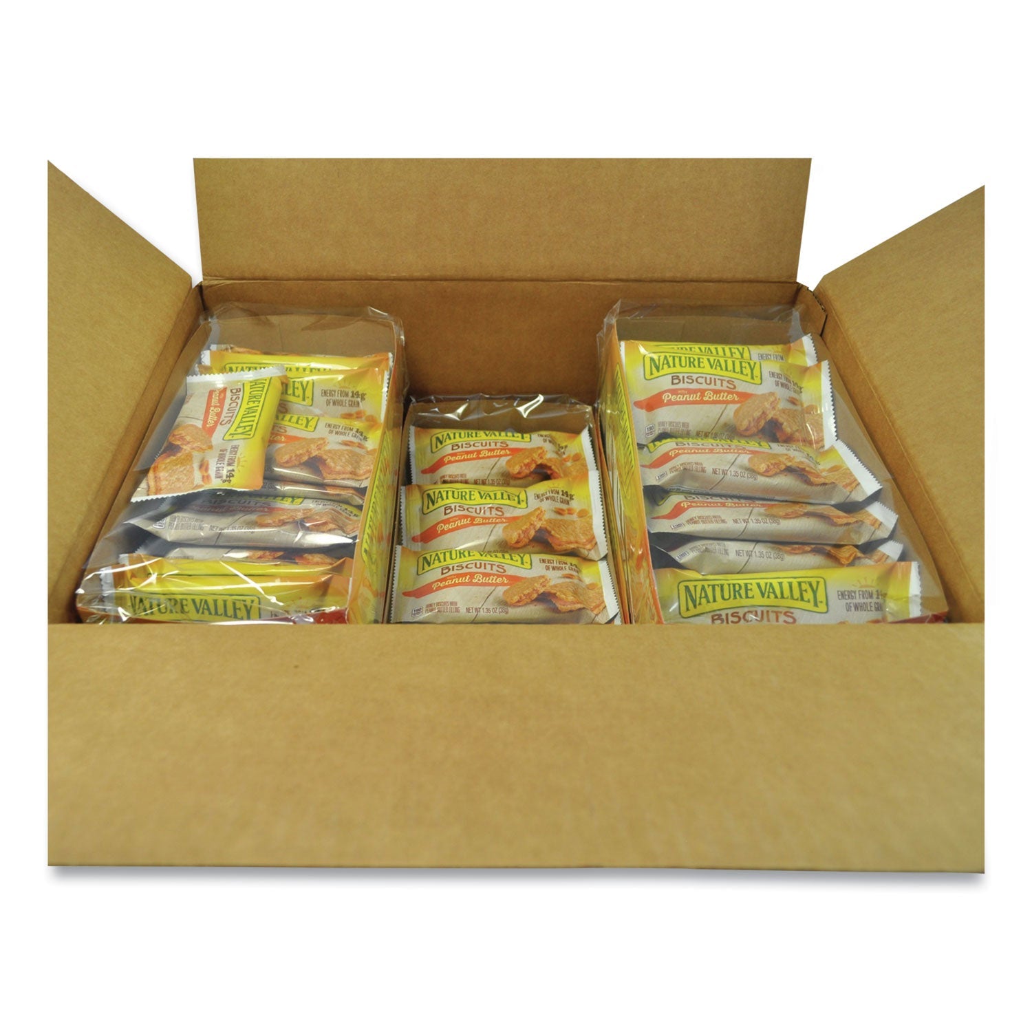 Nature Valley® Biscuits, Peanut Butter, 1.35 oz Packet, 16/Box - Bloom Skins