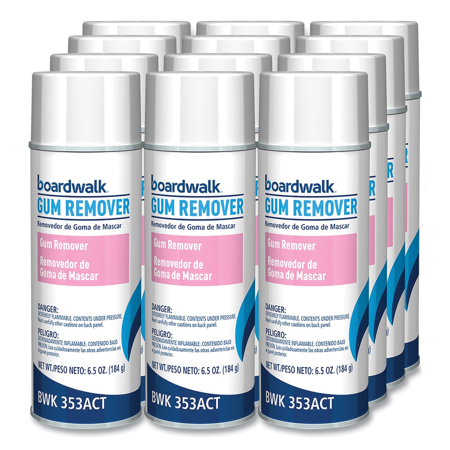 Boardwalk® Chewing Gum and Candle Wax Remover, Unscented, 6.5 oz Aerosol Spray, 12/Carton