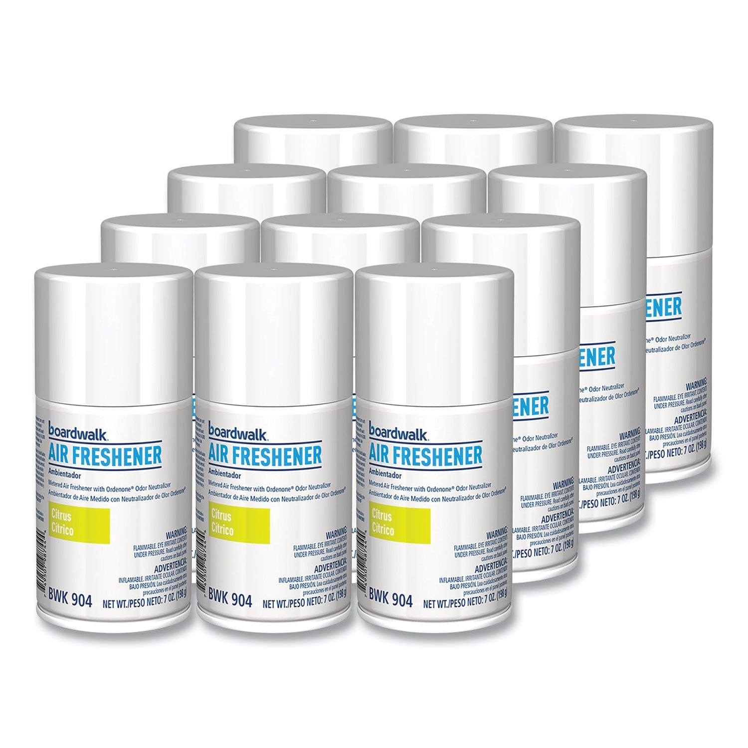 Boardwalk® Metered Air Freshener Refill, Citrus Sunrise Scent, 7 oz Aerosol Spray, 12/Carton