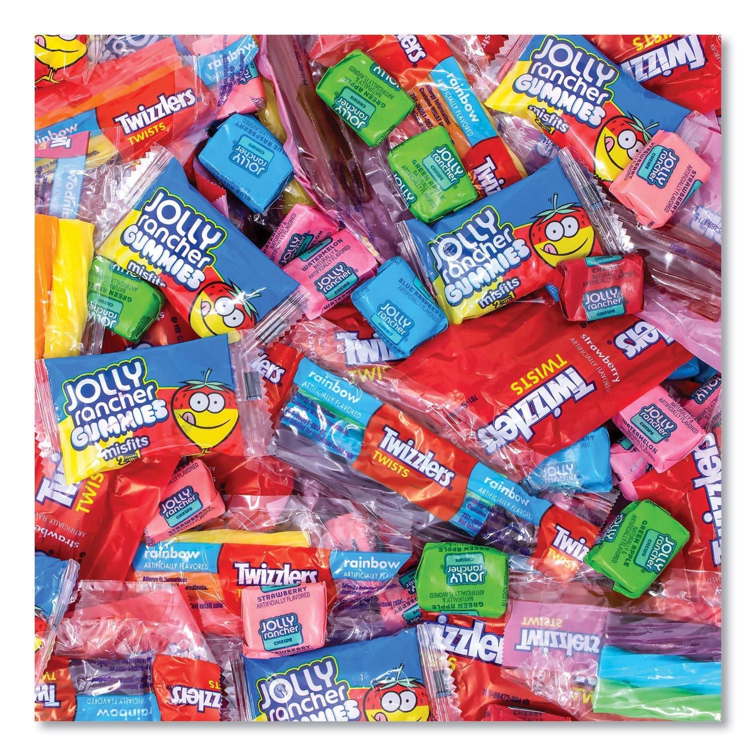 National Brand Twizzlers and Jolly Rancher Sweets Assortment Bulk Variety, Assorted Flavors, 260/Pack - Bloom Skins
