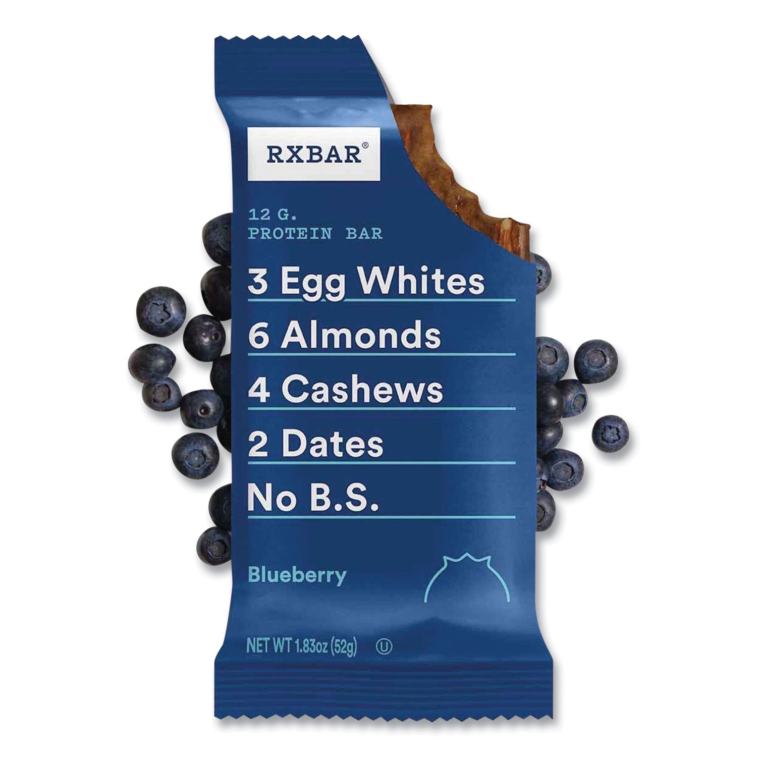 RXBAR® Adult Bars, Blueberry, 1.83 oz Bar, 5 Bars/Box, 2 Boxes/Carton