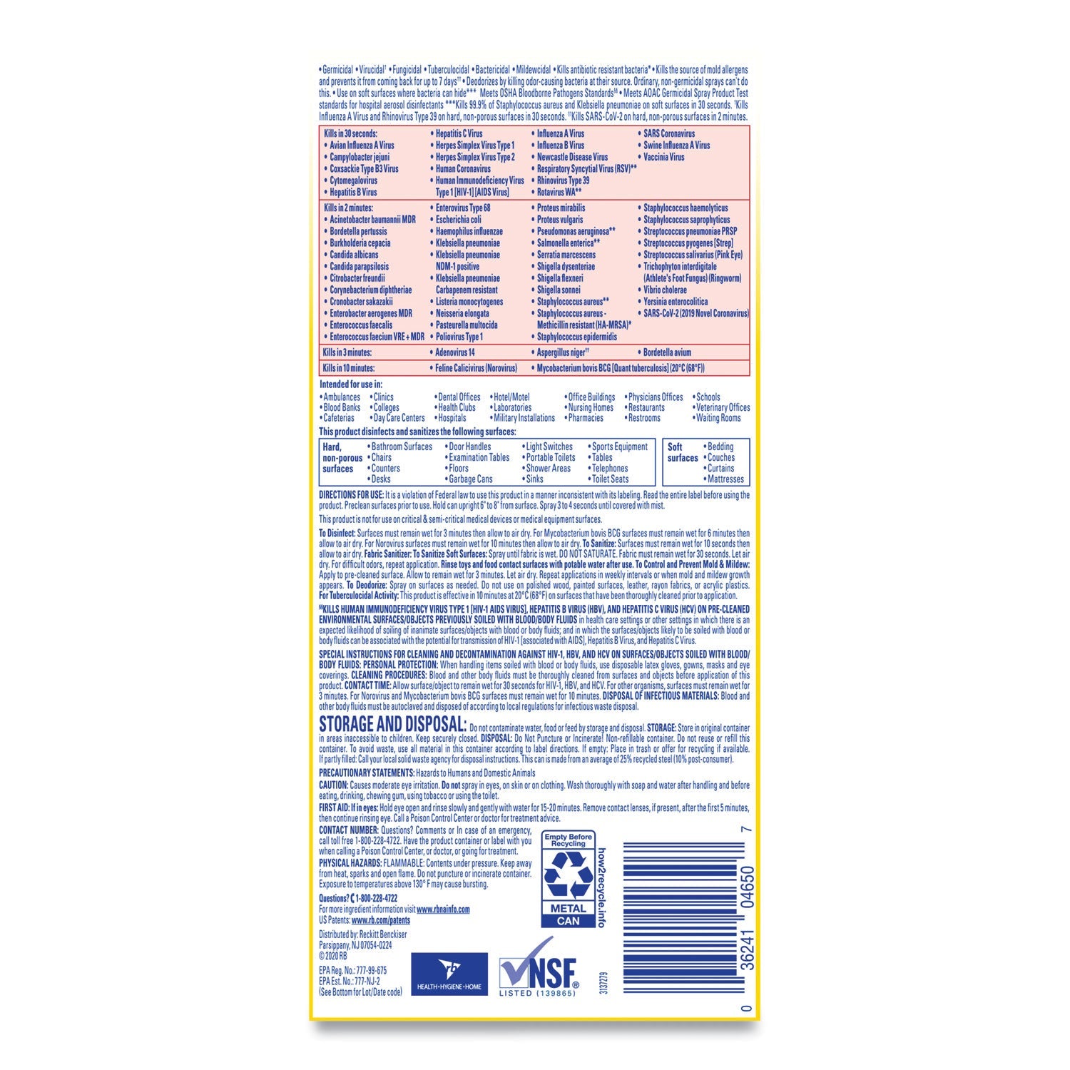 Professional LYSOL® Brand Disinfectant Spray, Original Scent, 19 Oz Aerosol Spray