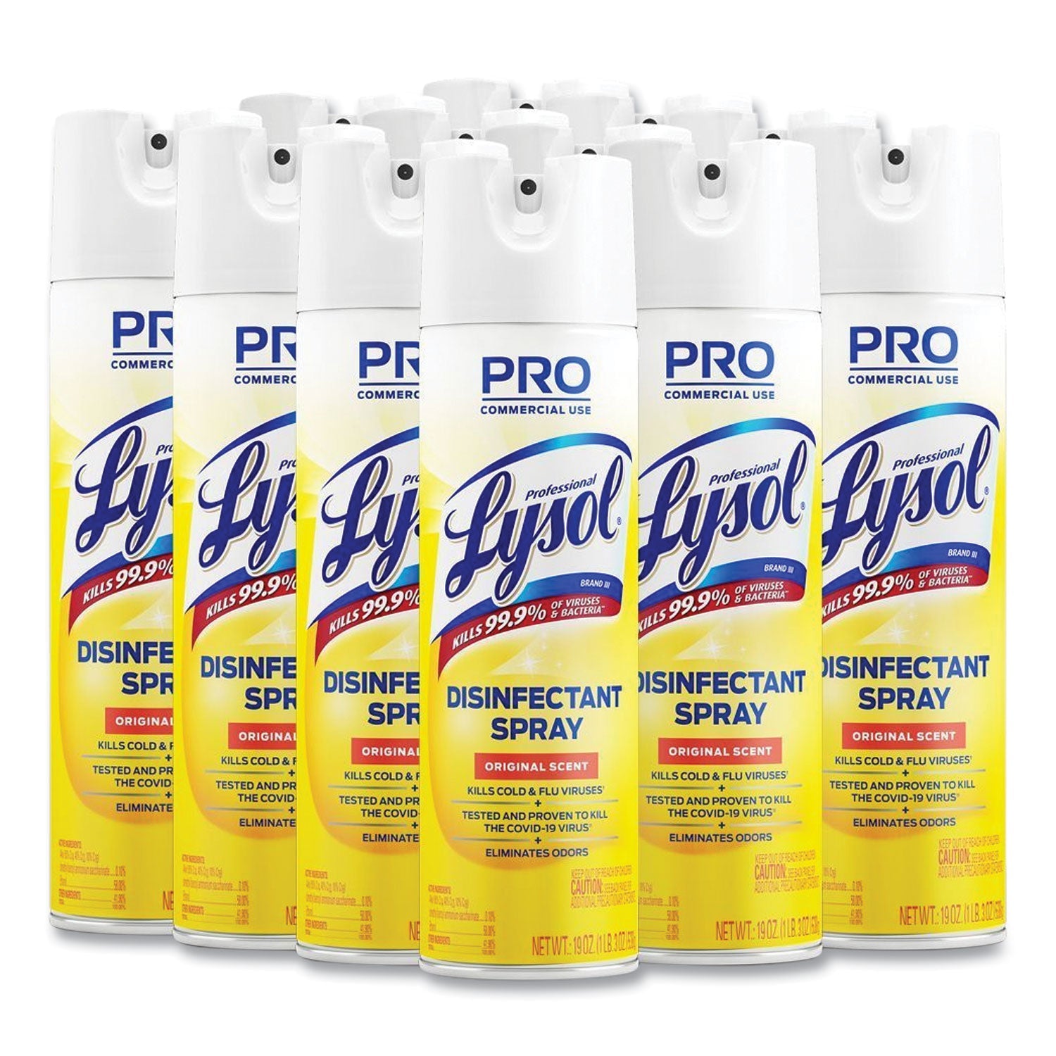 Professional LYSOL® Brand Disinfectant Spray, Original Scent, 19 Oz Aerosol Spray, 12/carton