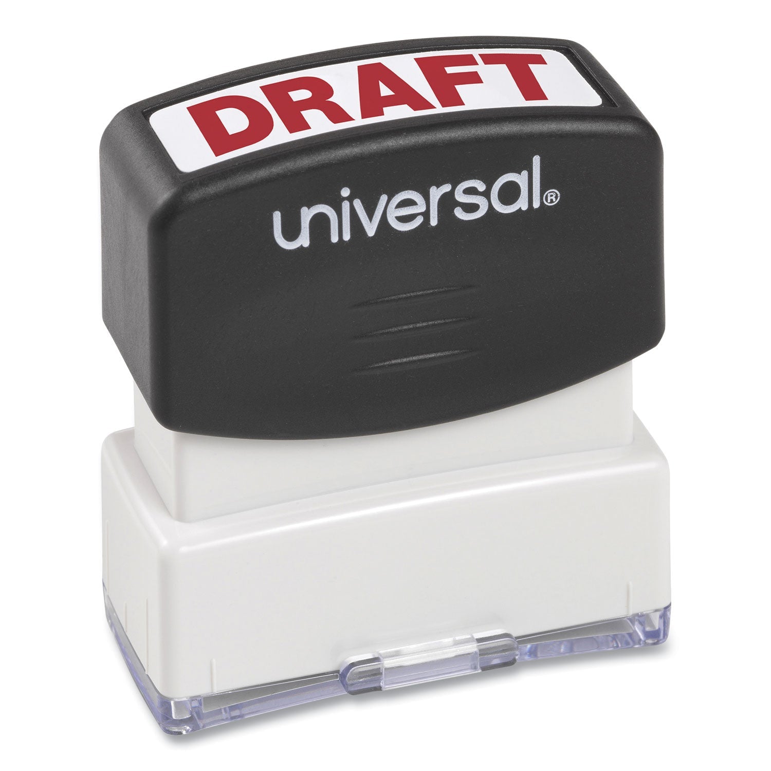 Universal® Message Stamp, Draft, Pre-Inked One-Color, Red