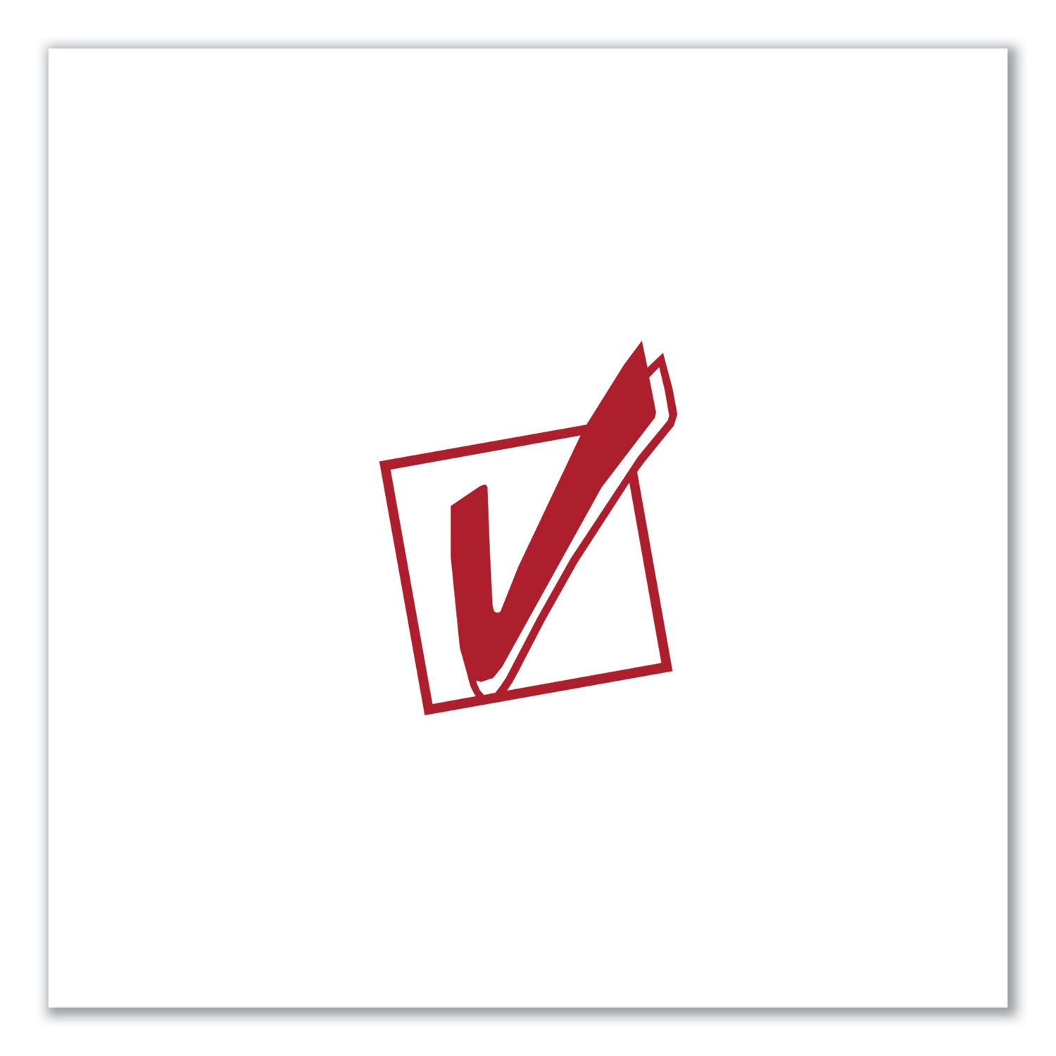 Universal® Round Message Stamp, Check Mark, Pre-Inked/re-Inkable, Red