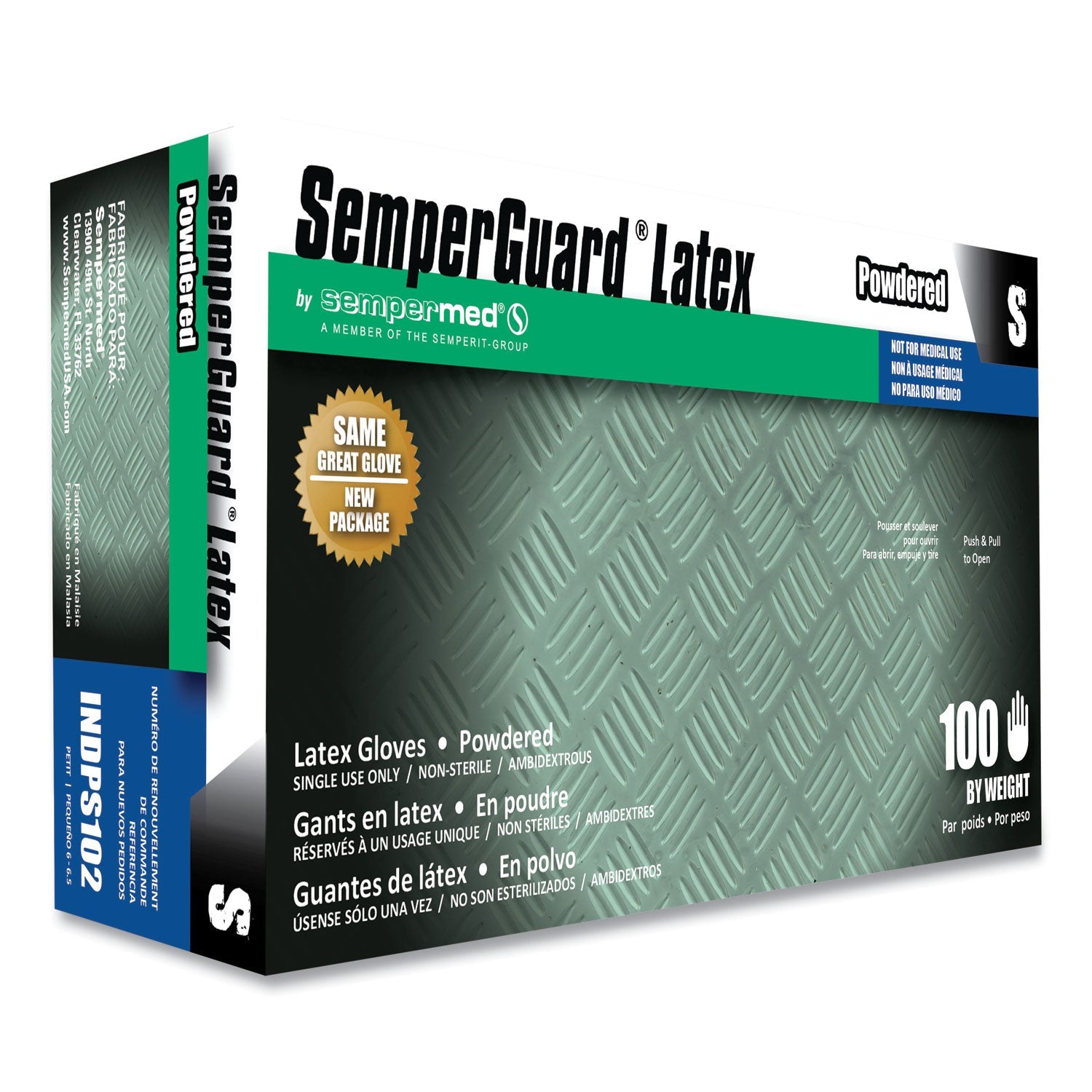 Latex Powdered Gloves | SemperGuard® Small 100-Box