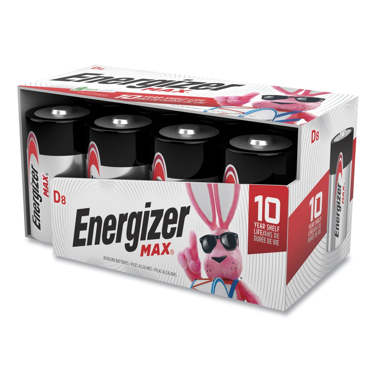Max Alkaline D Batteries | 1.5V 8-Pack