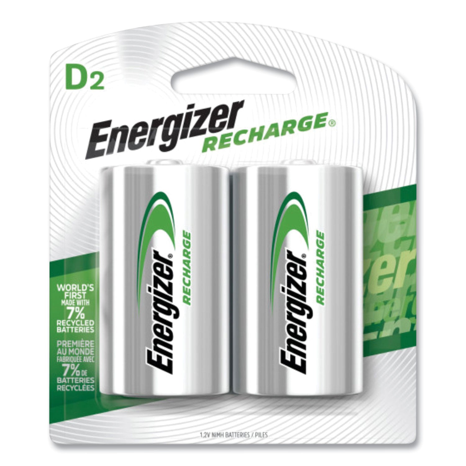 Rechargeable D Batteries | NiMH 2-Pack