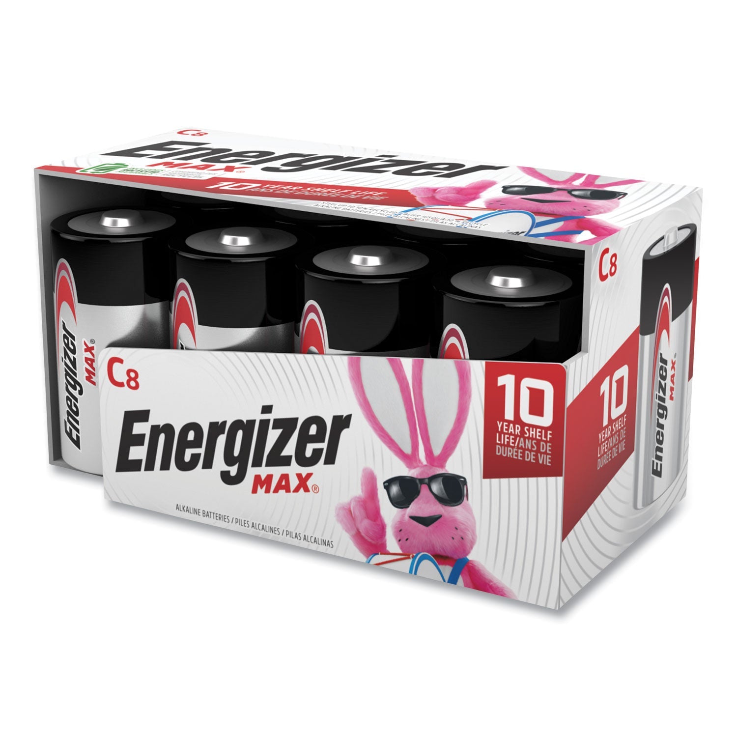 Max Alkaline C Batteries | 1.5V 8-Pack