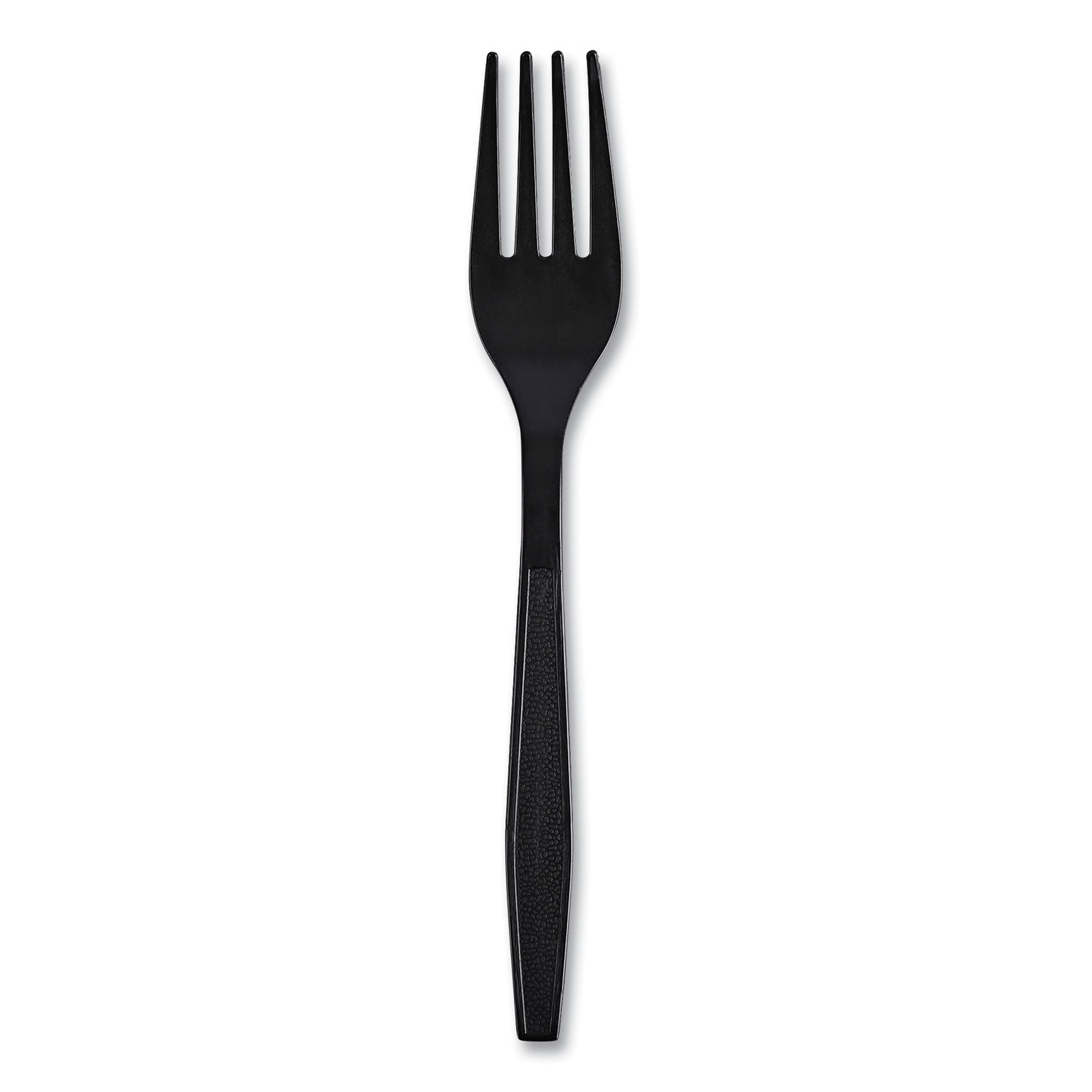 Boardwalk® Heavyweight Wrapped Polypropylene Cutlery, Fork, Plastic, Black, 1,000/Carton
