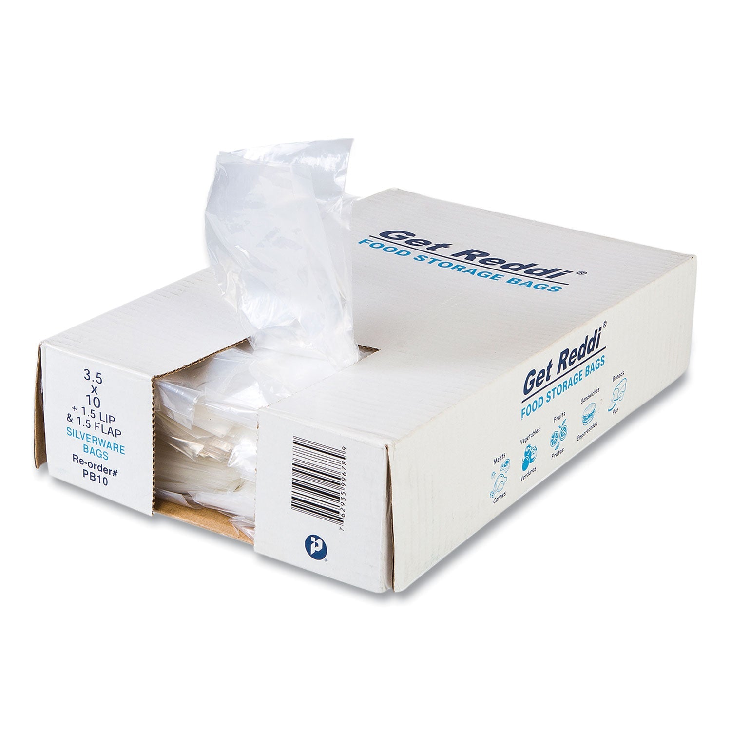 Inteplast Group Silverware Bags, 3.5" x 1.5" x 10", Clear, 2,000/Carton