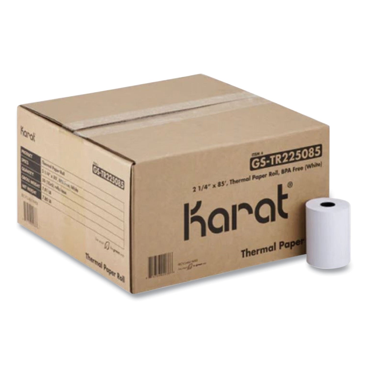 Thermal Paper Rolls | 2.25" x 85 ft, 50/Carton
