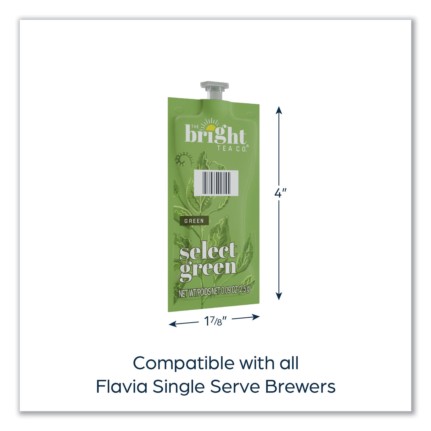FLAVIA® The Bright Tea Co. Select Green Tea Freshpack, 100/Carton - Bloom Skins