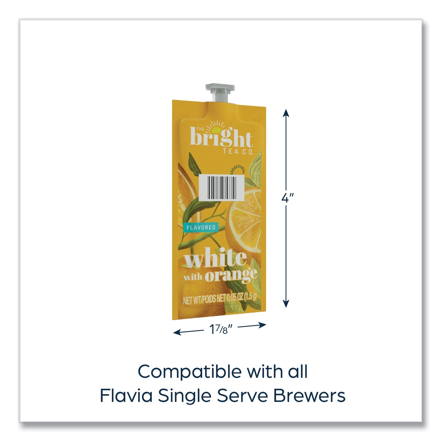 FLAVIA® The Bright Tea Co. White with Orange Tea Freshpack, 100/Carton - Bloom Skins
