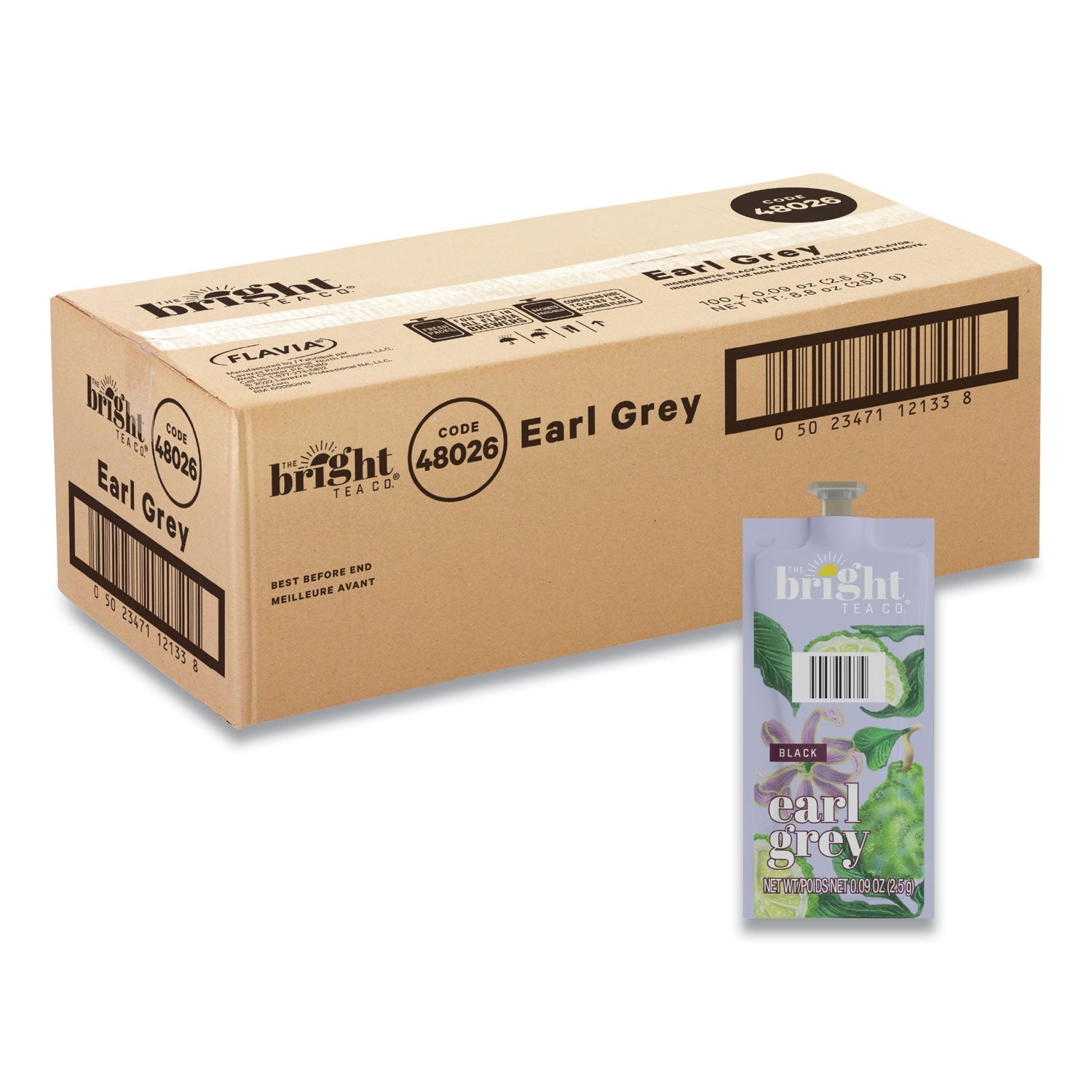 FLAVIA® The Bright Tea Co. Earl Grey Black Tea Freshpack, 100/Carton