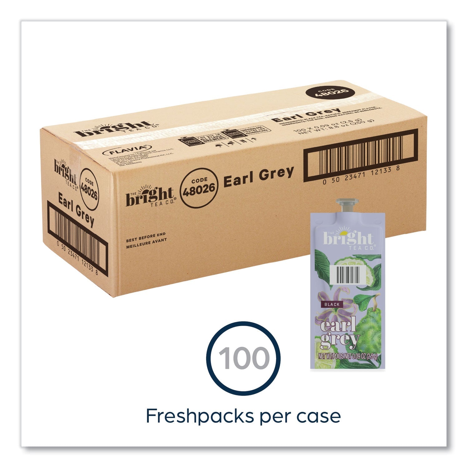 FLAVIA® The Bright Tea Co. Earl Grey Black Tea Freshpack, 100/Carton - Bloom Skins