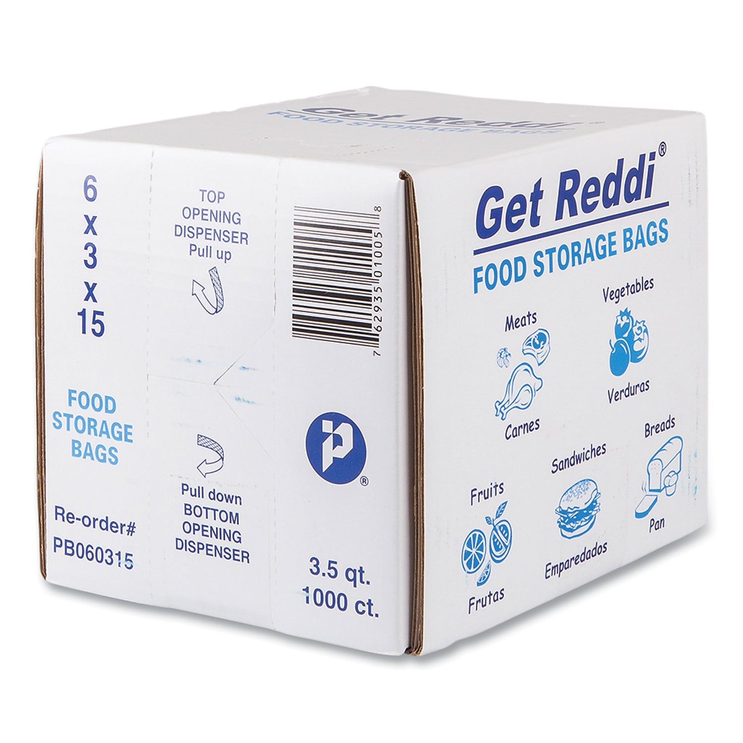 Inteplast Group Food Bags, 112 oz, 6" x 3" x 15", Clear, 1,000/Carton