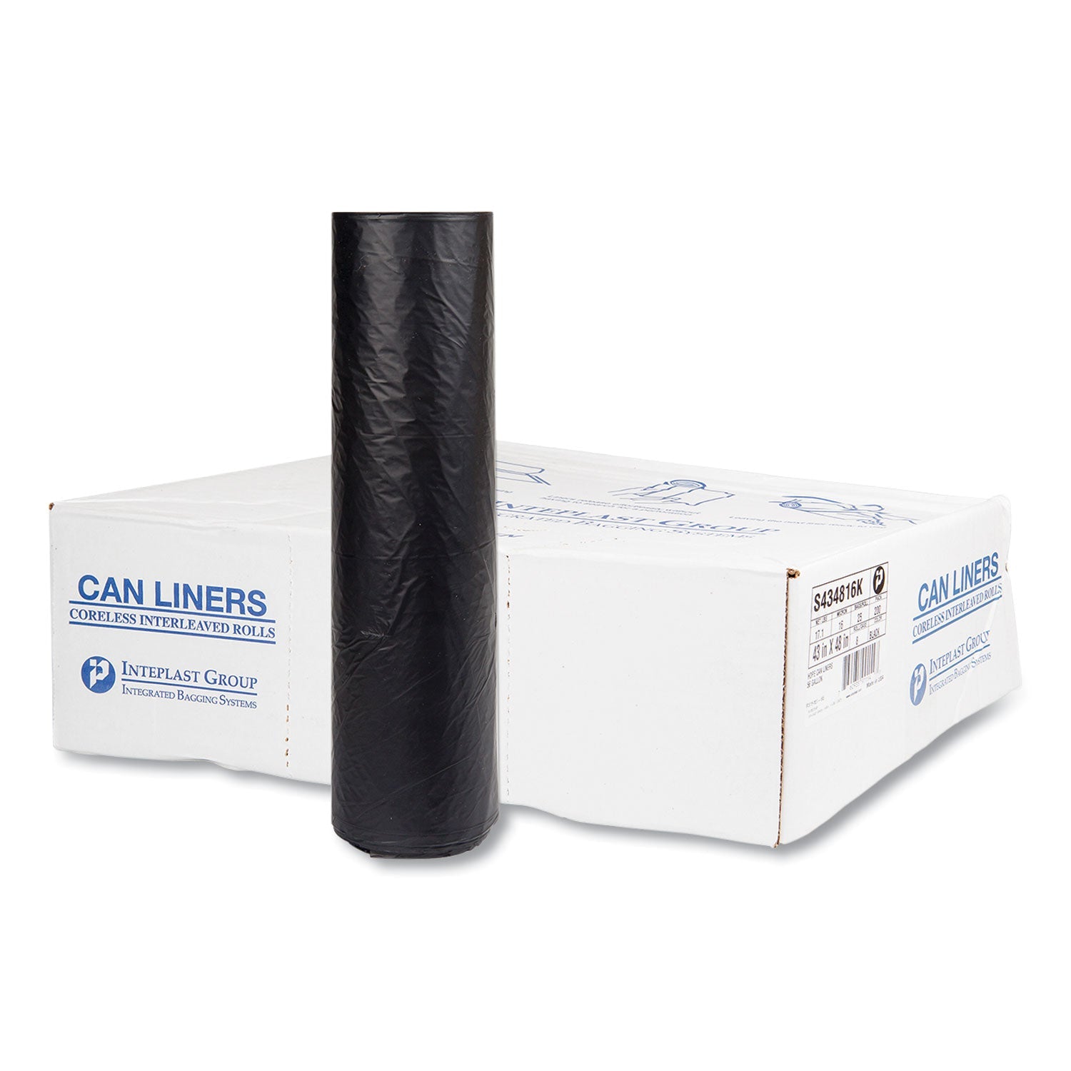 56 Gal High-Density Can Liners | Black