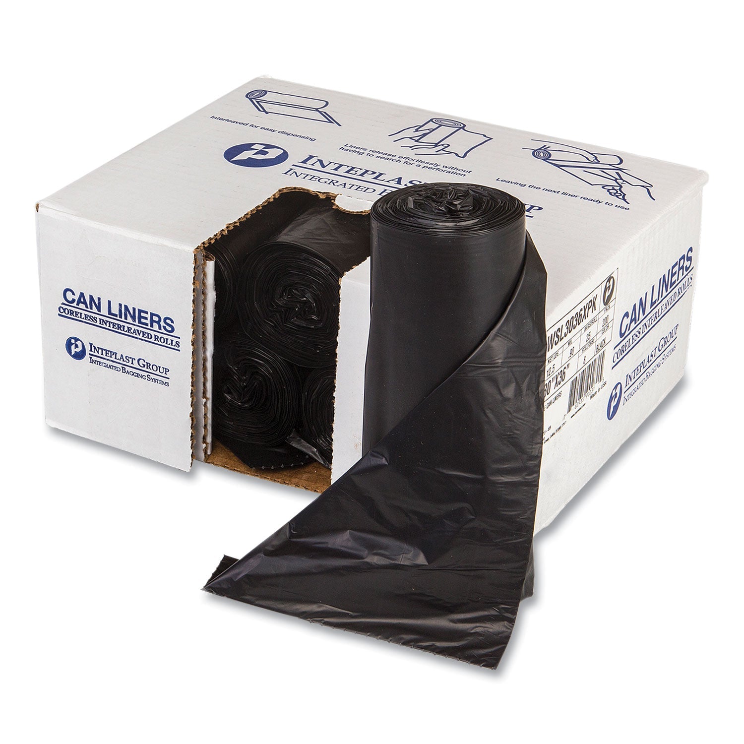Low-Density Commercial Can Liners | 30 Gal, Black