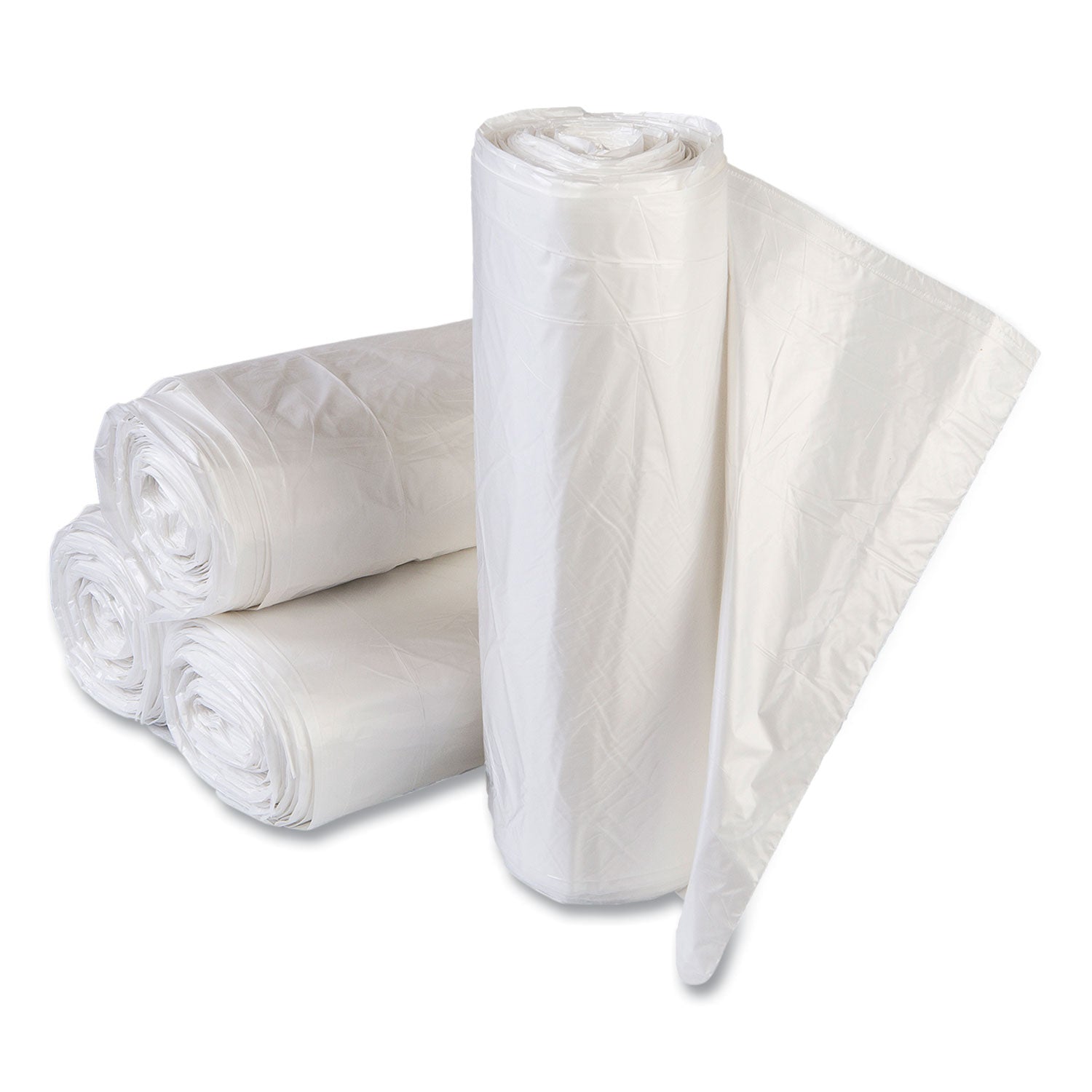 High-Density Can Liner | 60 Gal Clear, 25/Roll