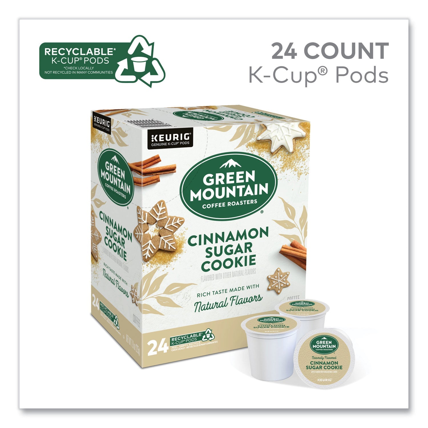 Green Mountain Coffee® Cinnamon Sugar Cookie Coffee K-Cups, 24/box - Bloom Skins