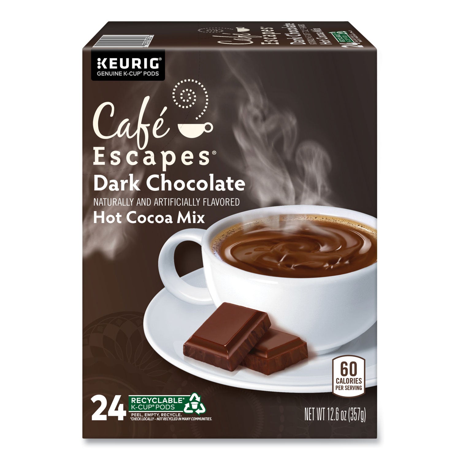 Café Escapes Dark Chocolate Hot Cocoa K-Cups