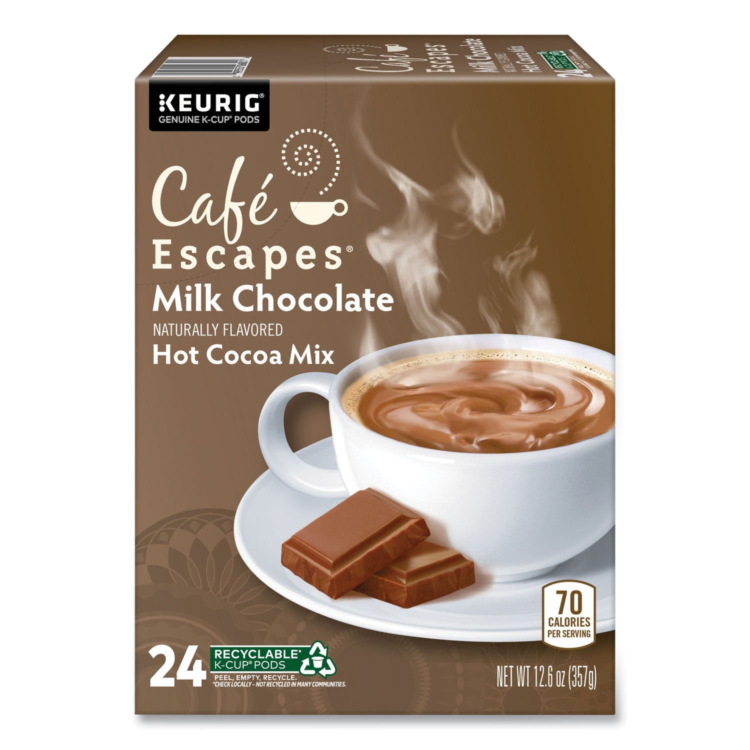 Café Escapes Milk Chocolate Hot Cocoa K-Cups