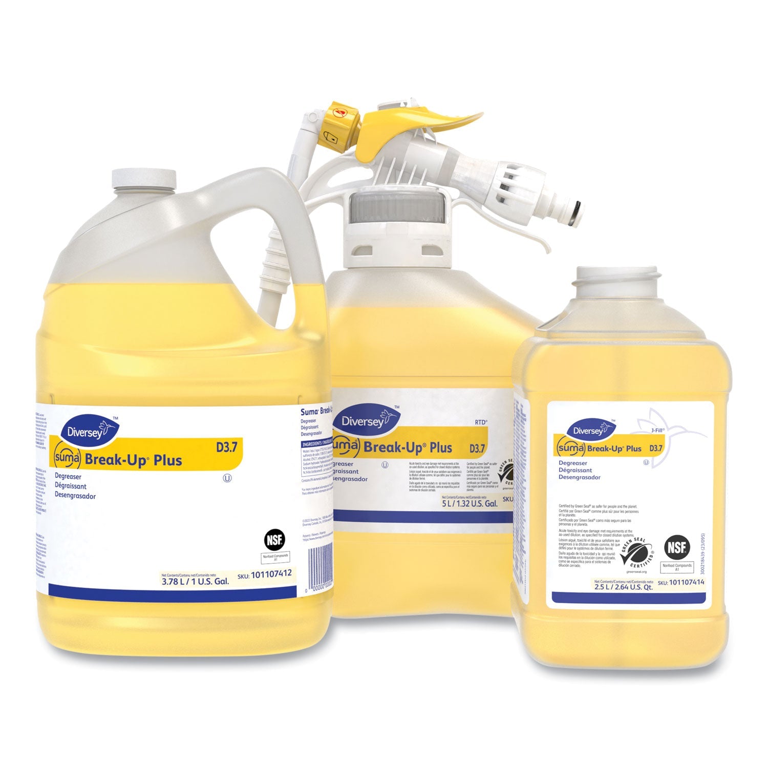 Diversey™ Suma Break-Up Plus Solvent Free Cleaner Degreaser, Surfactant Scent, 5 L Bottle - Bloom Skins