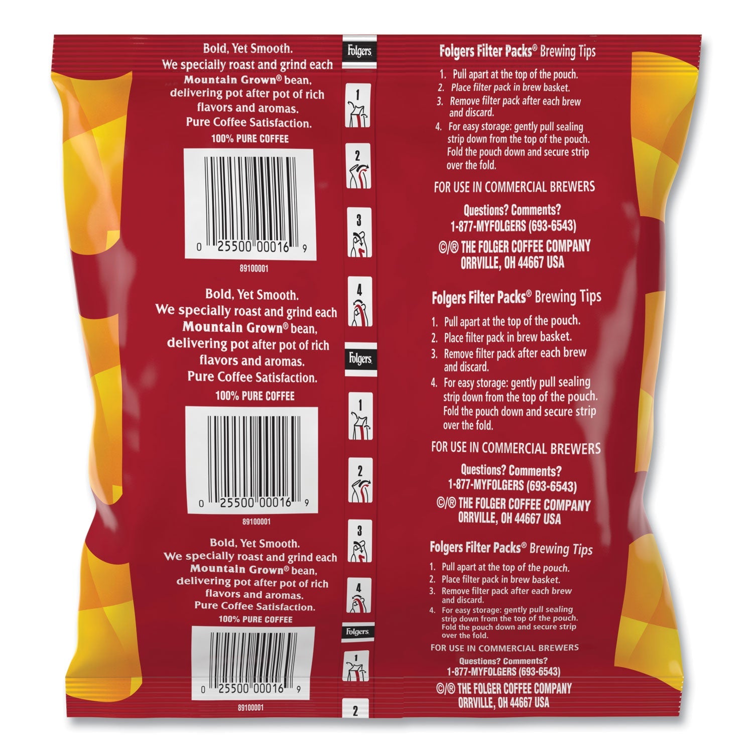 Folgers® Coffee Filter Packs, Black Silk, 1.4 Oz Pack, 40packs/carton