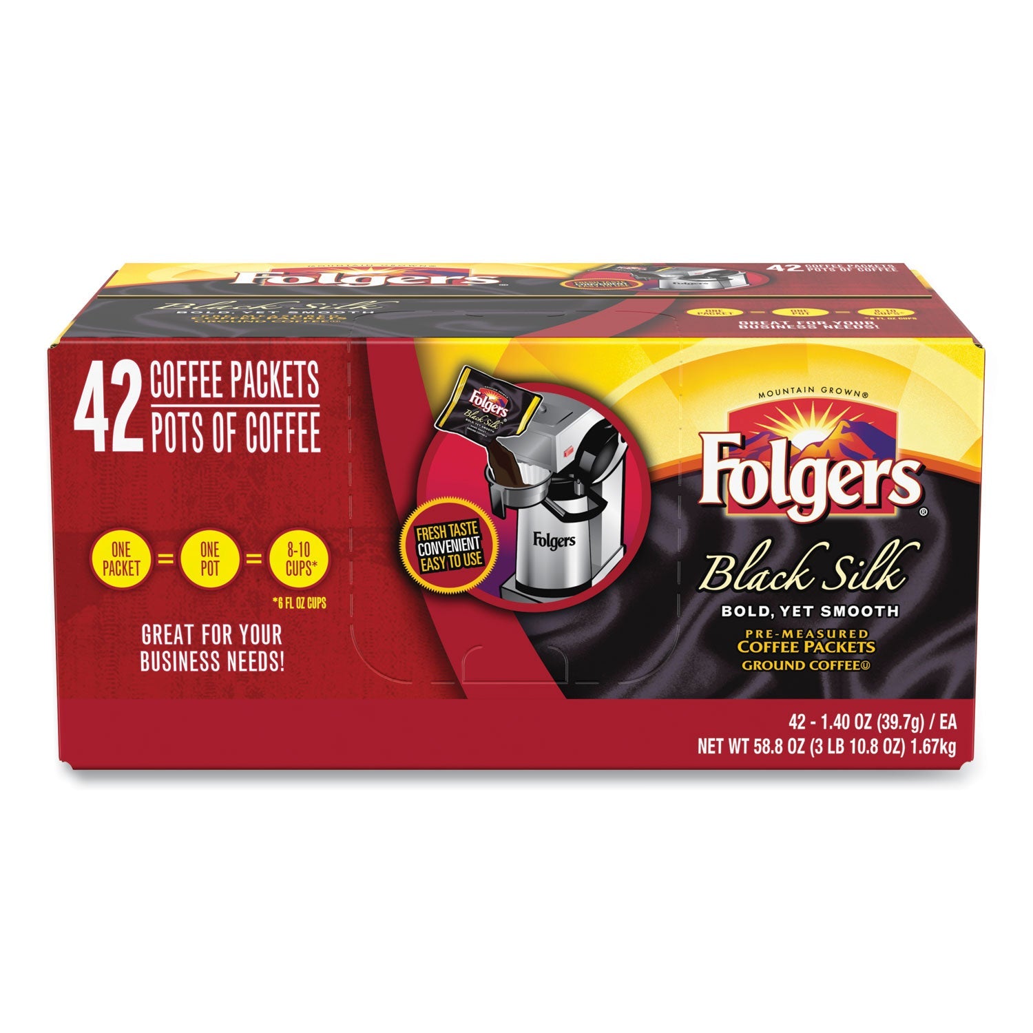 Folgers® Coffee, Black Silk, 1.4 Oz Packet, 42/carton