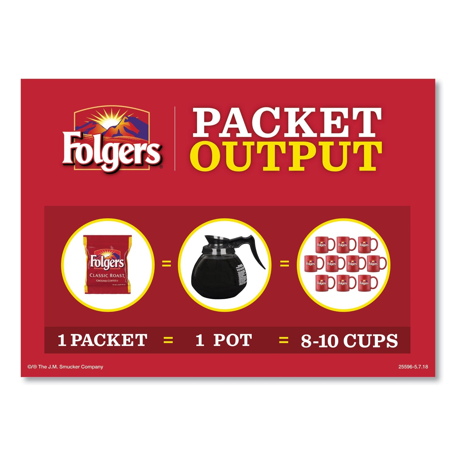 Folgers® Coffee, Black Silk, 1.4 Oz Packet, 42/carton