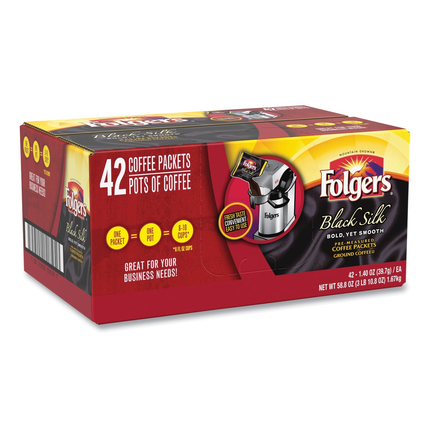 Folgers® Coffee, Black Silk, 1.4 Oz Packet, 42/carton