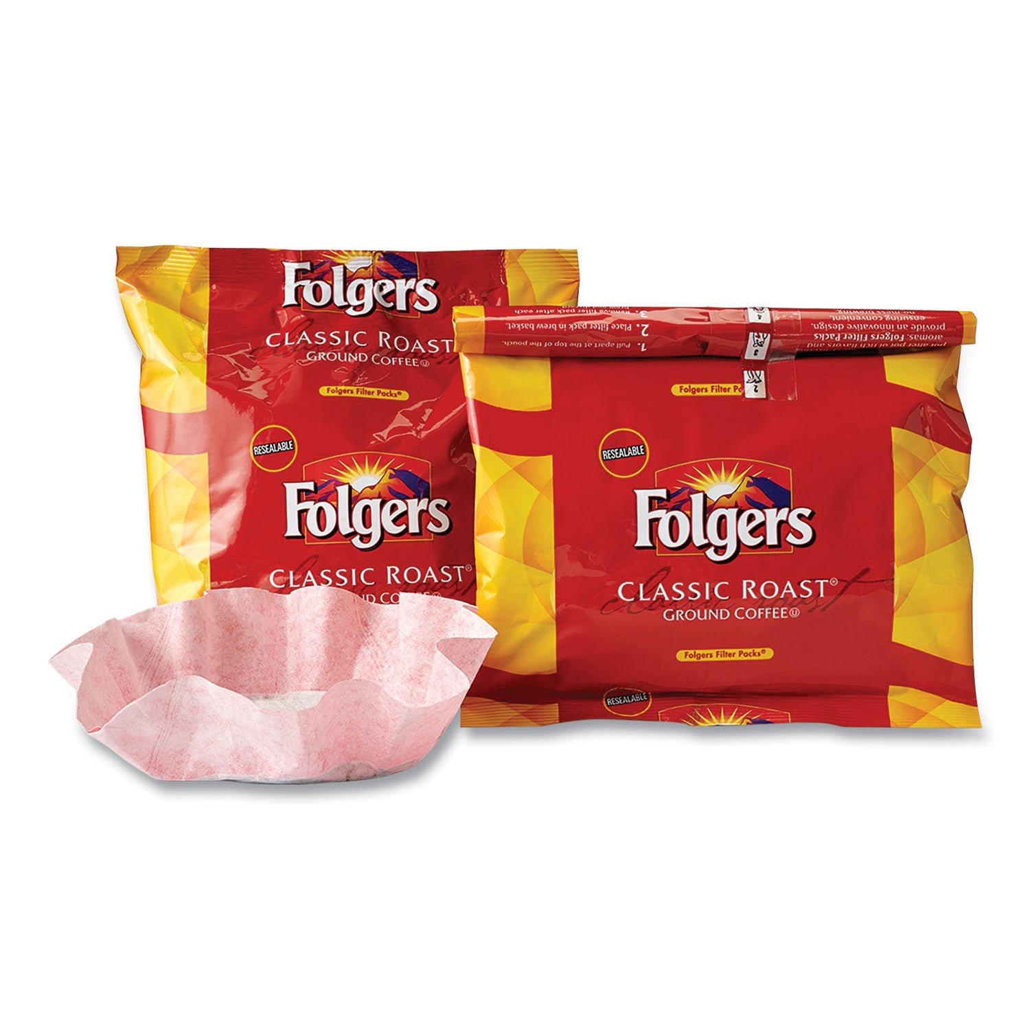 Folgers® Coffee Filter Packs, Classic Roast, .9 Oz, 10 Filters/pack, 4 Packs/carton