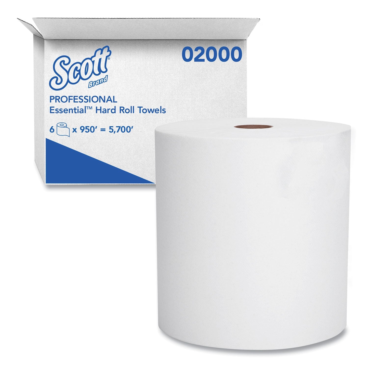 High Capacity Hard Roll Towels | 950 ft, 6 Rolls